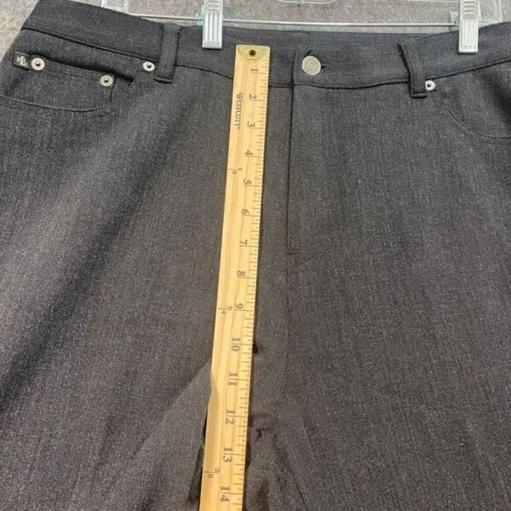 Lauren Ralph Lauren 14W Black 77% Wool Green Label Dress‎ Pants